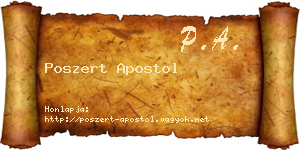 Poszert Apostol névjegykártya